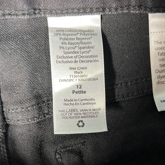 Time and Tru Women's Skinny Jeans High Rise Denim Pants Black Size 12 Petite - Picture 6 of 9